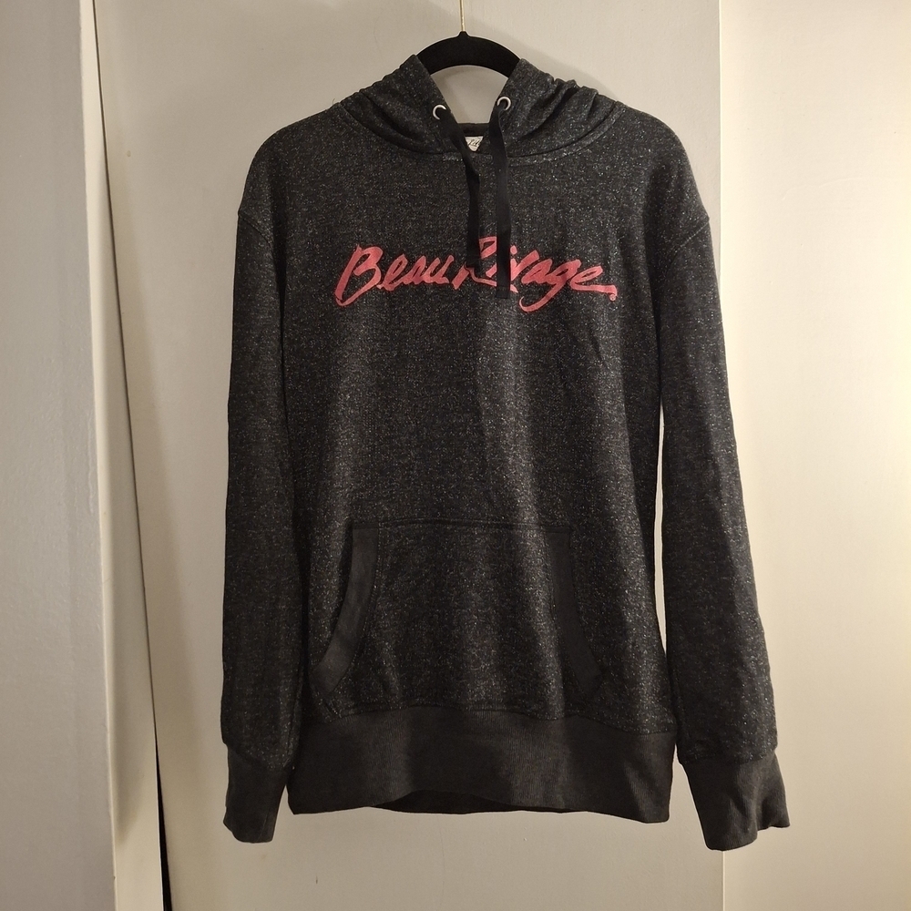 Beau Rivage Black And Pink Women's Sparkley Hoodie